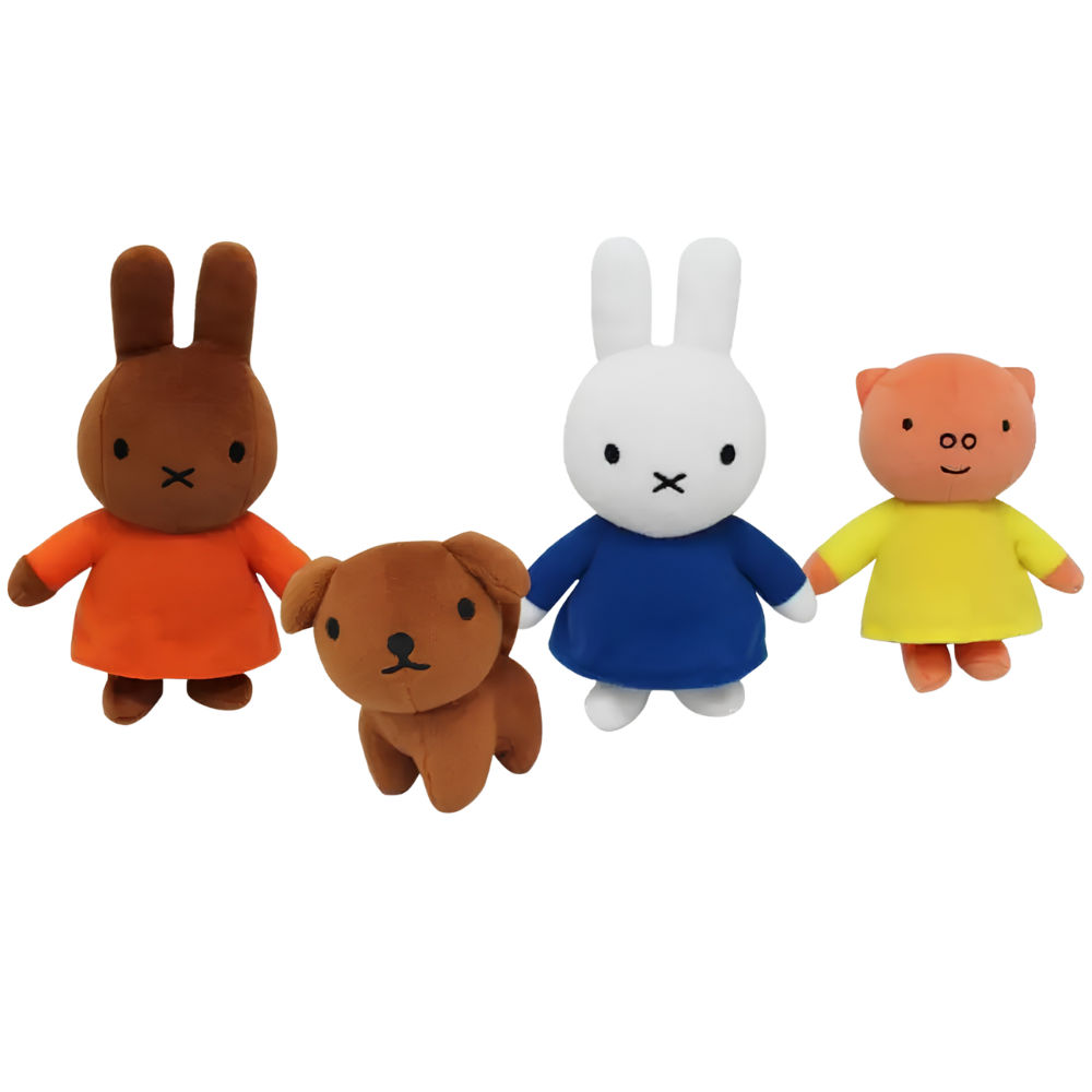 Miffy & Friends 33878 Set of 4 Talking Electronic Plush Toys Soft Stuffed Characters