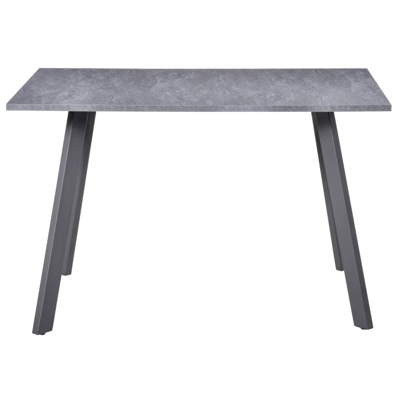 Modern Dining Table – Dark Grey Rectangular Top & Metal Legs