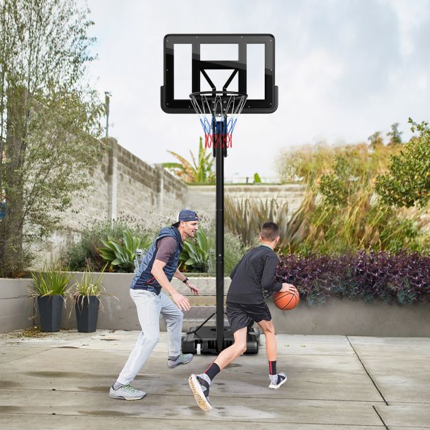 Portable Adjustable Basketball Hoop Stand for Adults & Teens (2.45–3.05m)