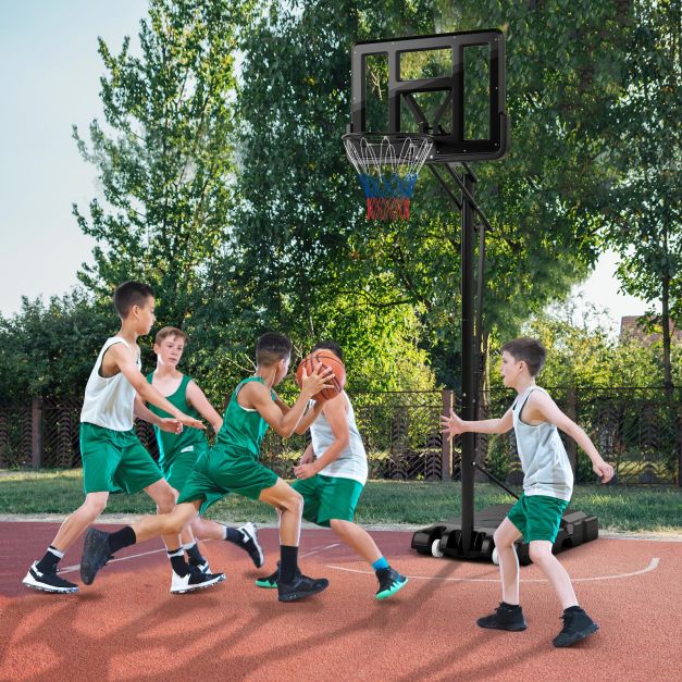 Portable Adjustable Basketball Hoop Stand for Adults & Teens (2.45–3.05m)