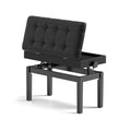 Duet Piano Bench with Adjustable Height, Storage & Padded Cushion