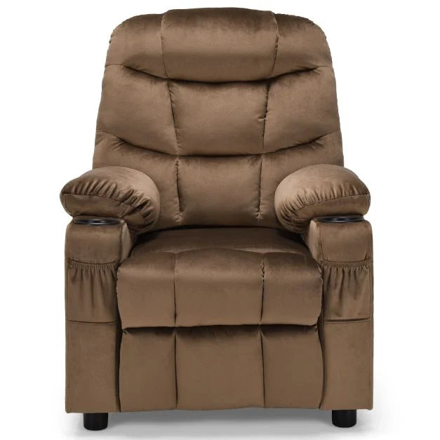 Larger Adjustable Kids Recliner Chair with 2 Cup Holders