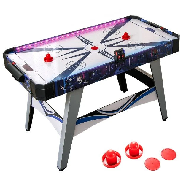 Air Hockey Game Table – 2 Pushers & Pucks for Home or Game Room Fun