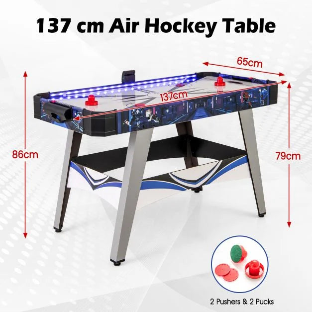 Air Hockey Game Table – 2 Pushers & Pucks for Home or Game Room Fun
