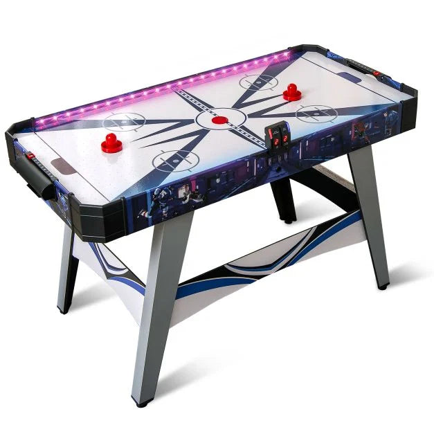 Family Air Hockey Table Game with Pushers and Pucks for Indoor Play