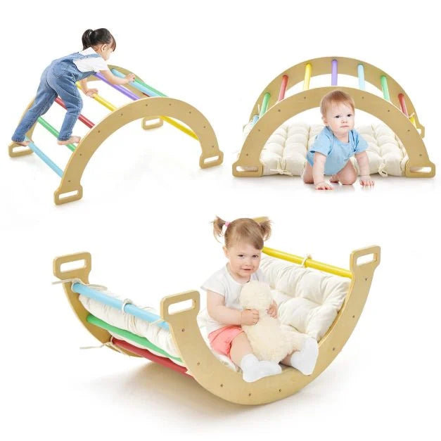 2-in-1 Arch Rocker with Soft Cushion for Kids