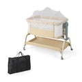 Baby Bassinet with Mesh Netting and 6 Adjustable Heights for Safe Sleeping