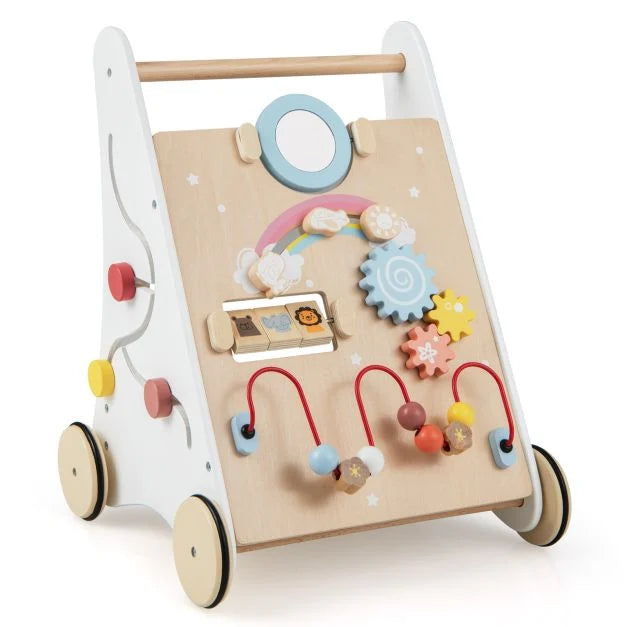 7-in-1 Wooden Baby Walker for Toddlers Aged 1+ Year – Multifunctional Learning Toy