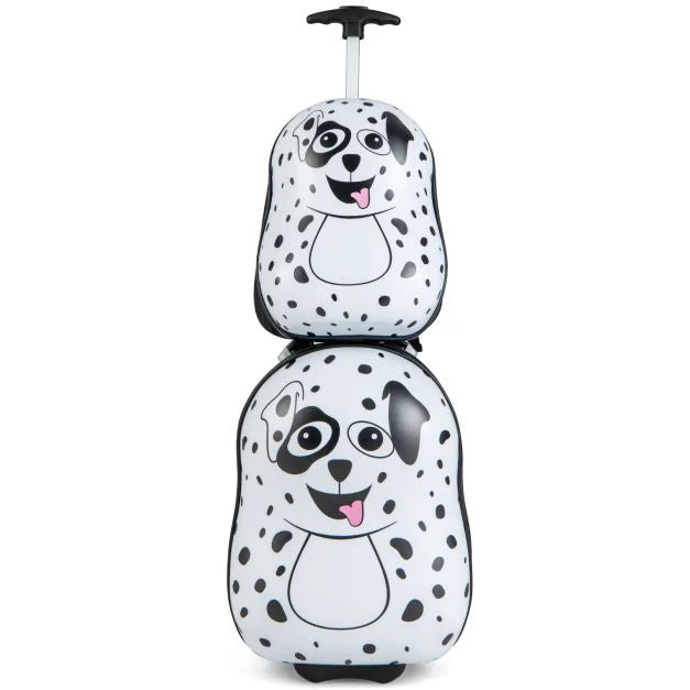 2-Piece Children’s Luggage Set with Wheels and Height-Adjustable Handle