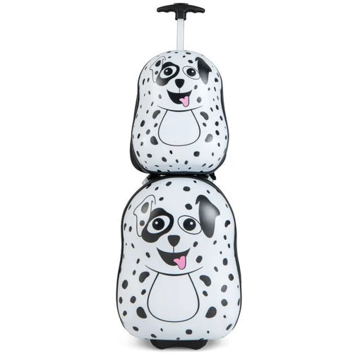 2-Piece Children’s Luggage Set with Wheels and Height-Adjustable Handle