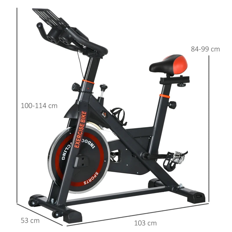 Black Stationary Bike – 8kg Flywheel, Adjustable Seat & Handle