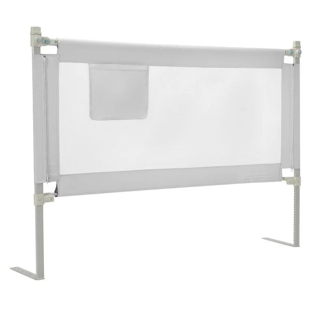 145CM Height-Adjustable Bed Rail with Storage Pocket & Safety Lock