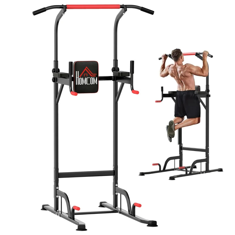 Home Office Gym Power Tower with Dip & Pull-Up Bars