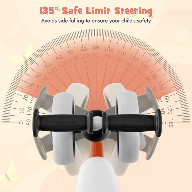 No-Pedal 4-Wheel Baby Balance Bike with Non-Slip Handlebar