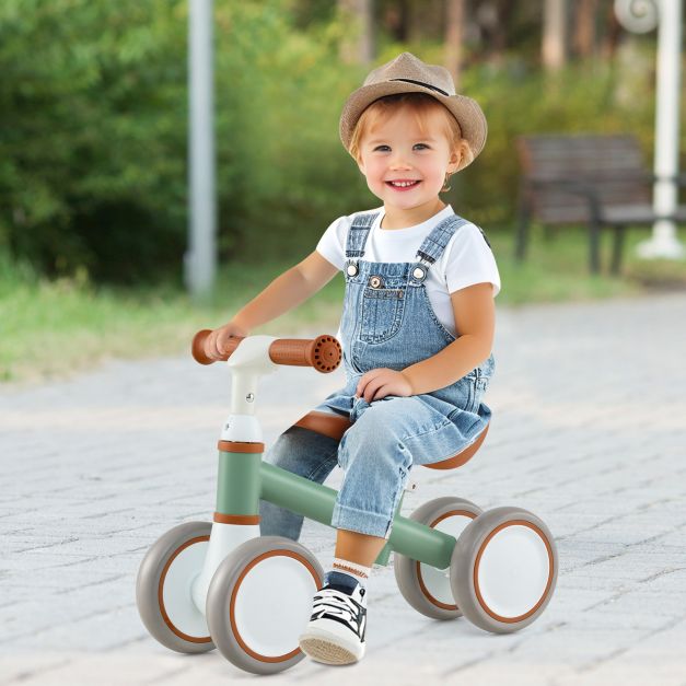 Baby Balance Bike with Height-Adjustable Handle and Seat