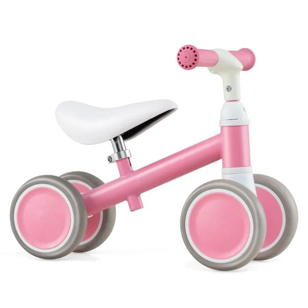 Baby Balance Bike with Height-Adjustable Handle and Seat