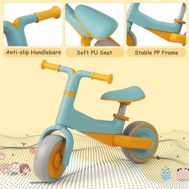 Baby Balance Bike with Adjustable Seat Height for Ages 18–48 Months
