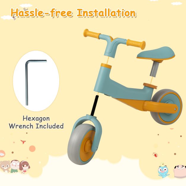 Baby Balance Bike with Adjustable Seat Height for Ages 18–48 Months