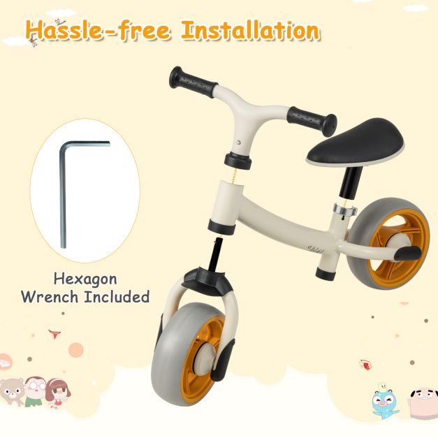 Baby Balance Bike with Adjustable Seat Height for Ages 18–48 Months