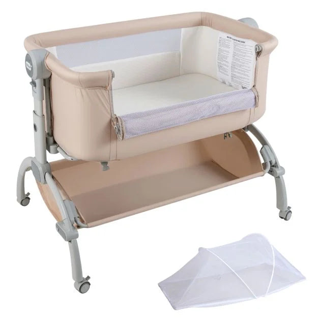 Newborn Bedside Sleeper Bassinet with 7-Level Height Adjustment