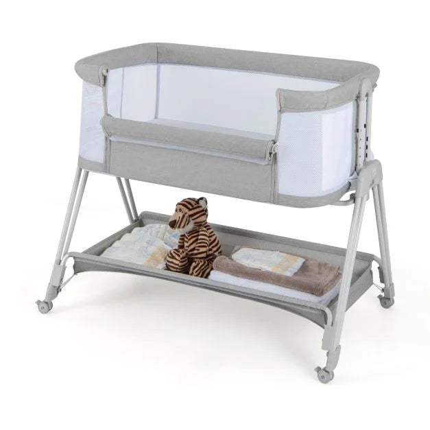 Newborn Bedside Crib with Mattress, Suitable for Babies Up to 9 kg