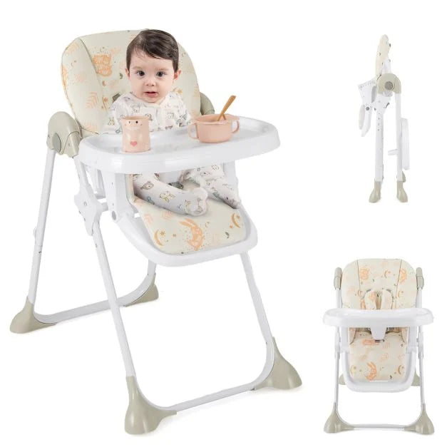 Adjustable Baby Highchair for 6–36 Months with Removable, Easy-Clean Feeding Tray
