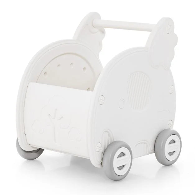 Baby Walker Push Toy – 4-Wheel Elephant-Shaped Toddler Toy Cart
