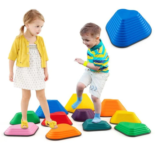 11-Piece Kids Stepping Stones Balance Blocks Set with Full Edge Design