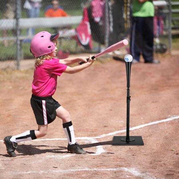 Adjustable 63–91 CM Baseball Batting Tee with Rubber Topper