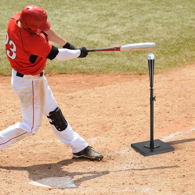 Adjustable 63–91 CM Baseball Batting Tee with Rubber Topper