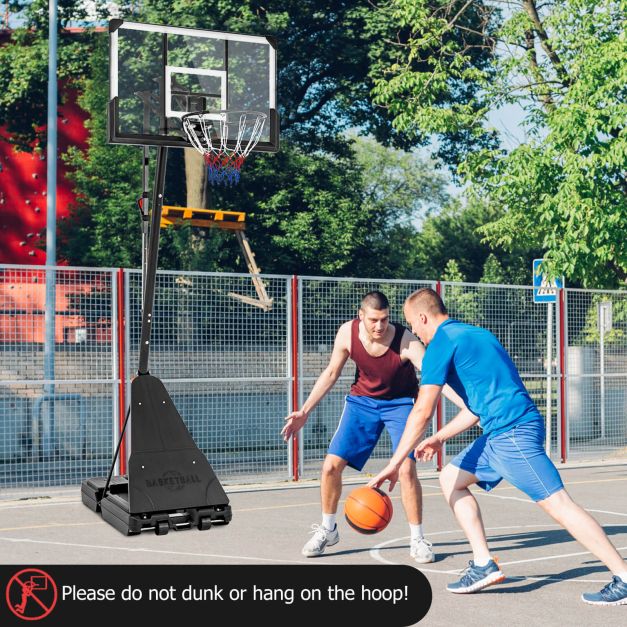 Adjustable 1–3.05m Outdoor Basketball Hoop with Shatterproof Backboard