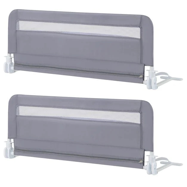 100/120CM Foldable Baby Bed Rail with Removable Washable Cover & Safety Strap