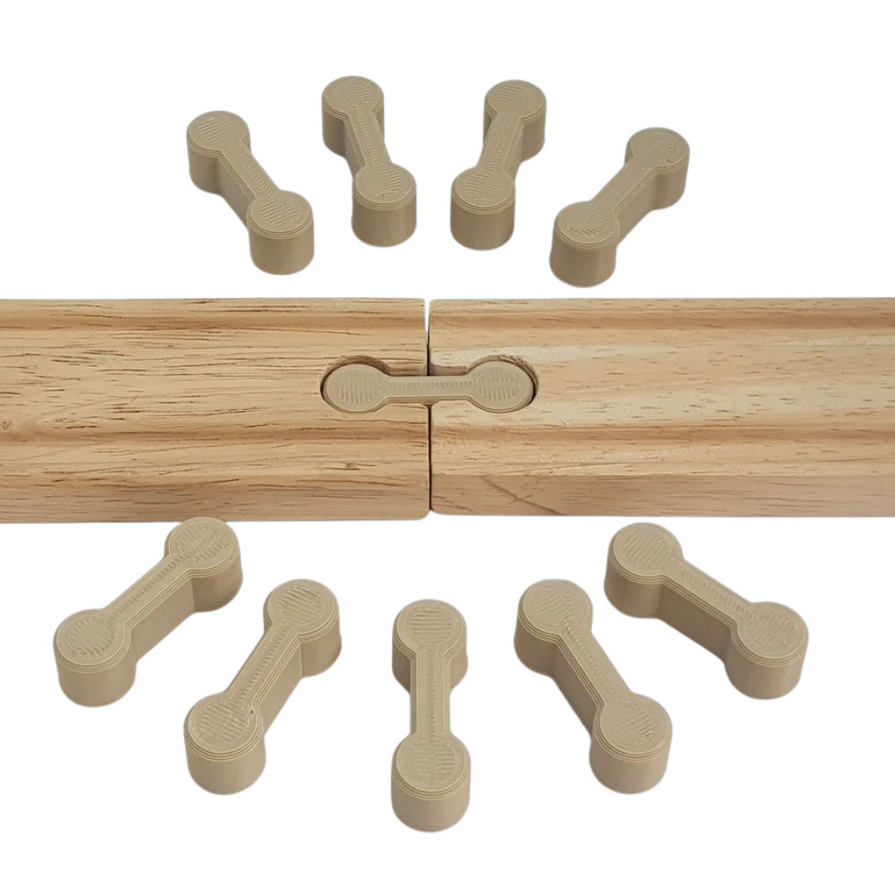 10 x Wooden Train Track Dogbone Connectors BRIO / IKEA / Bigjigs Compatible