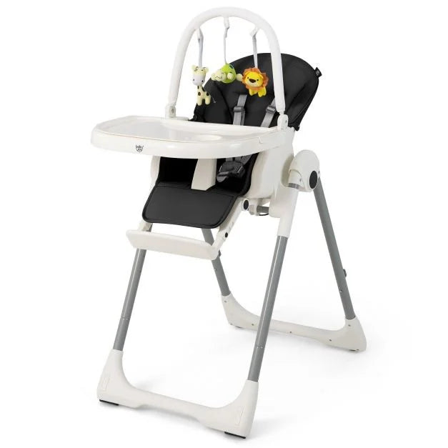 Foldable 4-in-1 Baby High Chair with 7 Adjustable Heights and 4 Reclining Positions