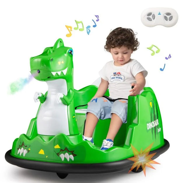 12V Toddler Bumper Car with Spray Function and Remote Control for Kids