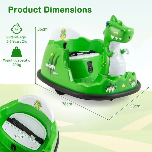 12V Toddler Bumper Car with Spray Function and Remote Control for Kids