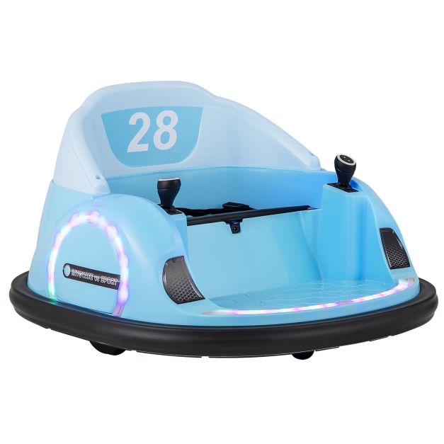 6V Kids Ride-On Bumper Car with Battery Power, Flashing LED Lights, and Fun