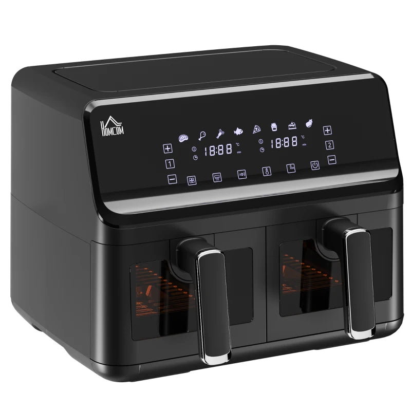 8L Dual Basket Air Fryer, Oil-Free Cooking, Sync Finish, 2500W