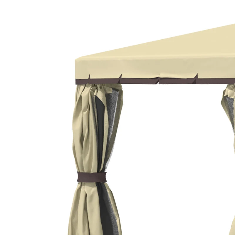 Garden Pavilion Tent Shelter with Mosquito Netting, Water Repellent Roof – 3x3m