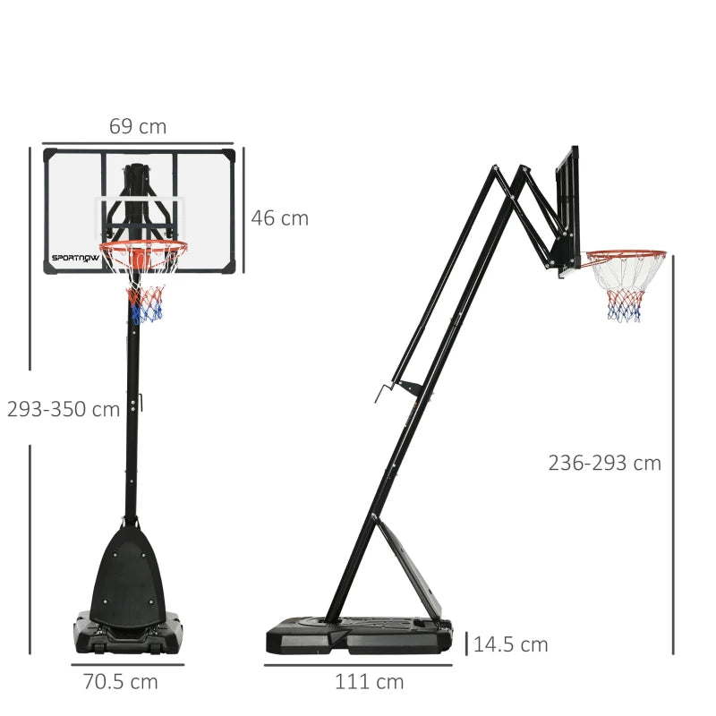 Basketball Hoop – Adjustable Height, Portable with Wheels