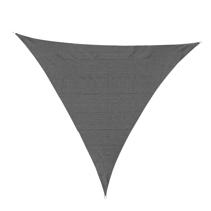 Durable Triangle Sun Shade Sail Canopy with UV Block Fabric, Steel Rings & Ropes for Outdoors