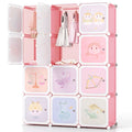 Kids Bedroom Armoire with 12-Cube Storage and Dresser