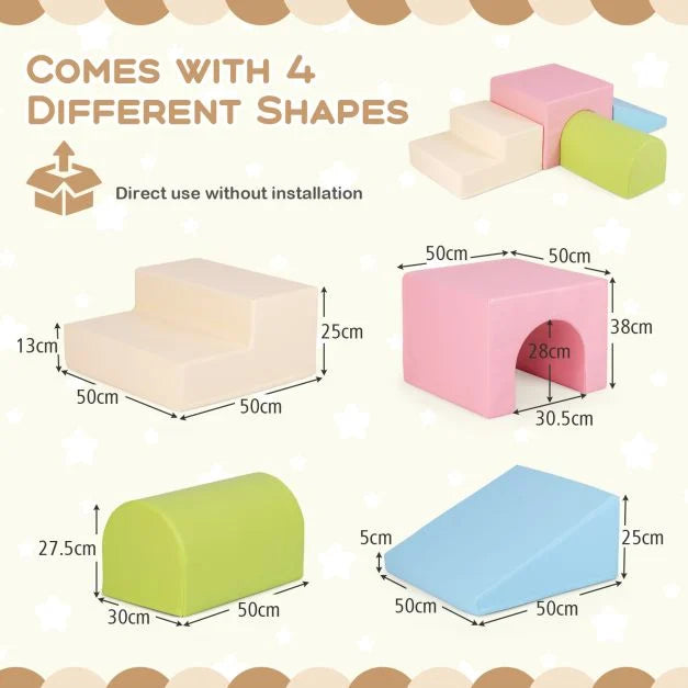 Infant & Toddler Foam Block Play Set – Climb and Crawl Fun