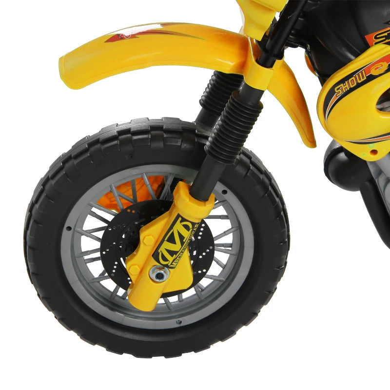 Yellow Electric Motorcycle Ride-On Toy for Kids – Battery Operated, Easy to Use