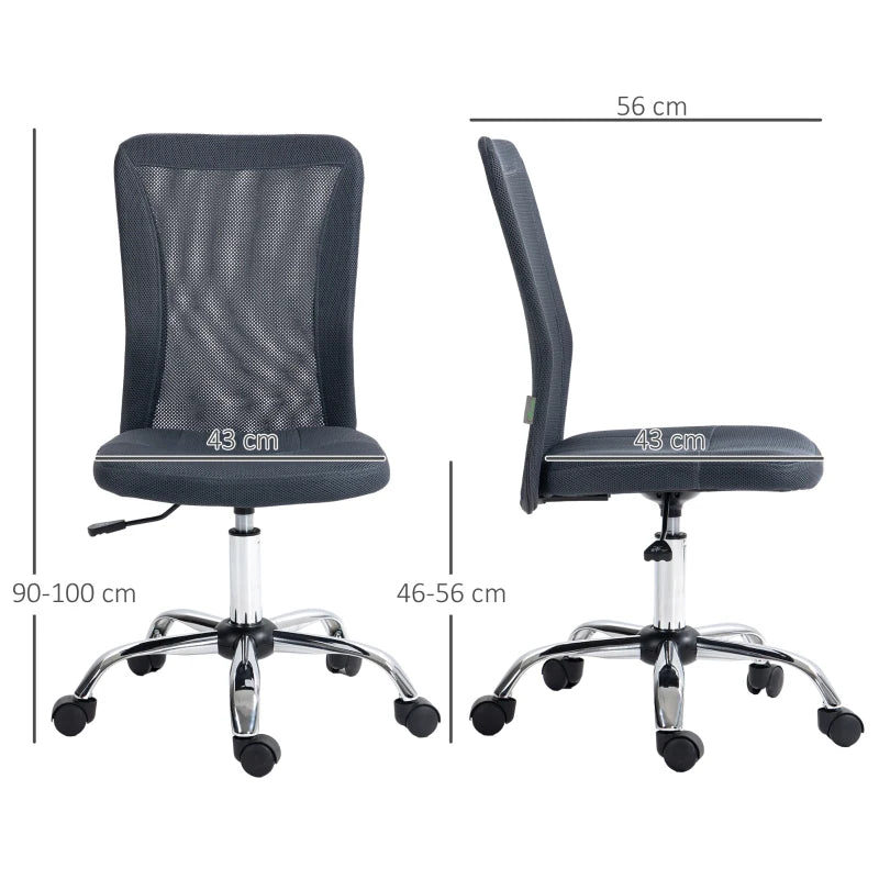 Dark Grey Mesh Office Chair, Adjustable Height