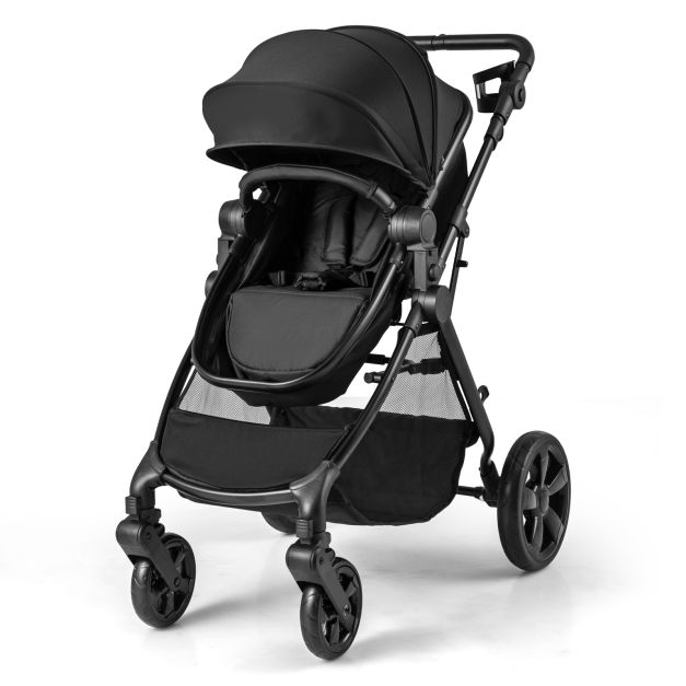 2-in-1 Convertible Baby Stroller with Reversible Seat & Adjustable Canopy