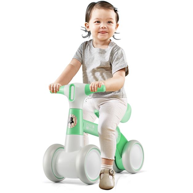 4-Wheel Baby Balance Bike | No Pedal, Easy Steering