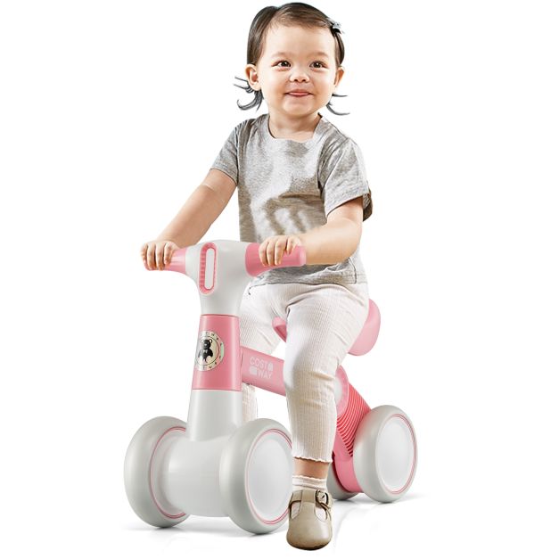 4-Wheel Baby Balance Bike | No Pedal, Easy Steering