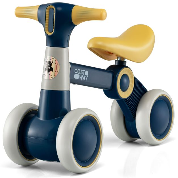 4-Wheel Baby Balance Bike | No Pedal, Easy Steering