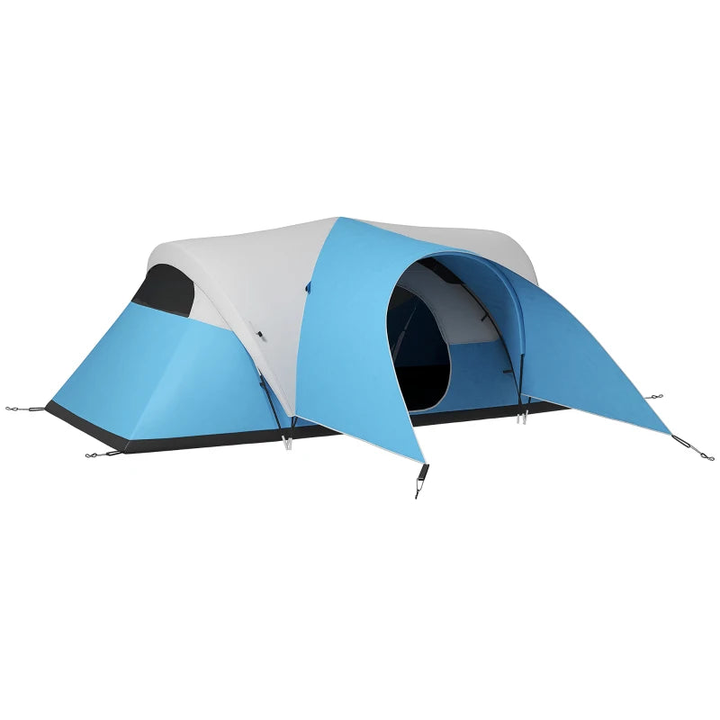 Family Camping Tent – 3000mm Waterproof, 5-6 Person, Blue